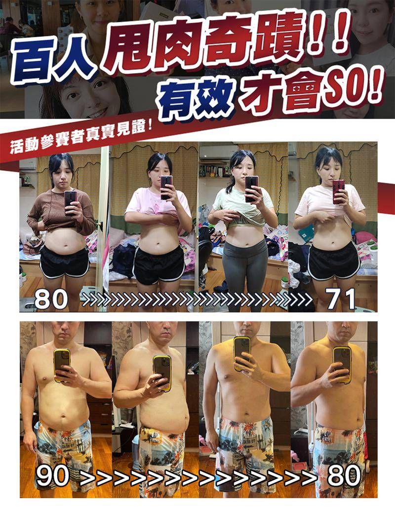 百人甩肉奇蹟 有效才會SO