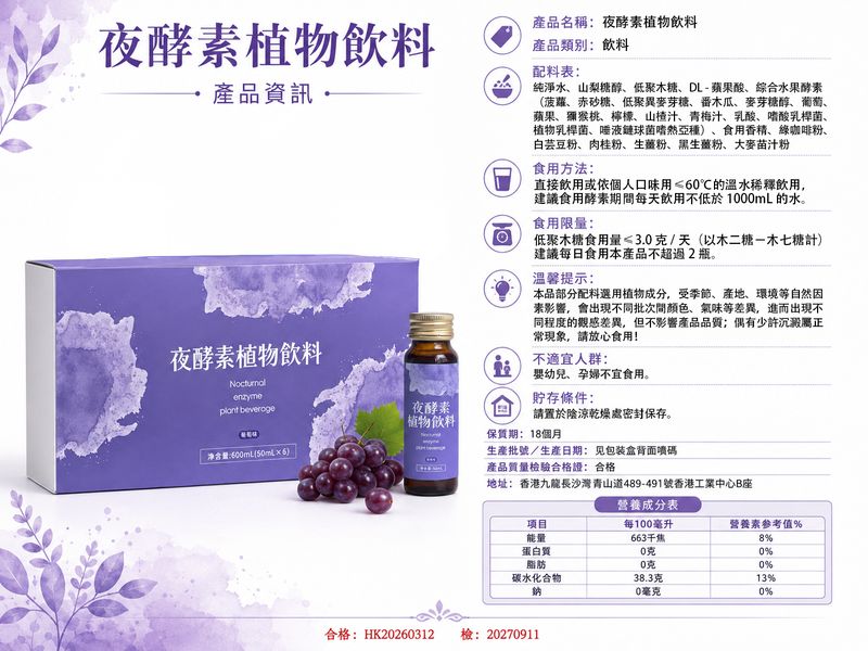 夜酵素產品資訊